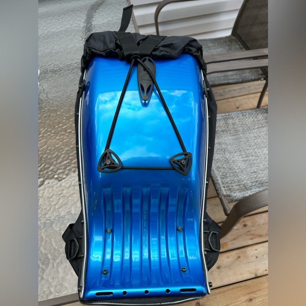 Bobble Blue Hardshell Backpack with small bags